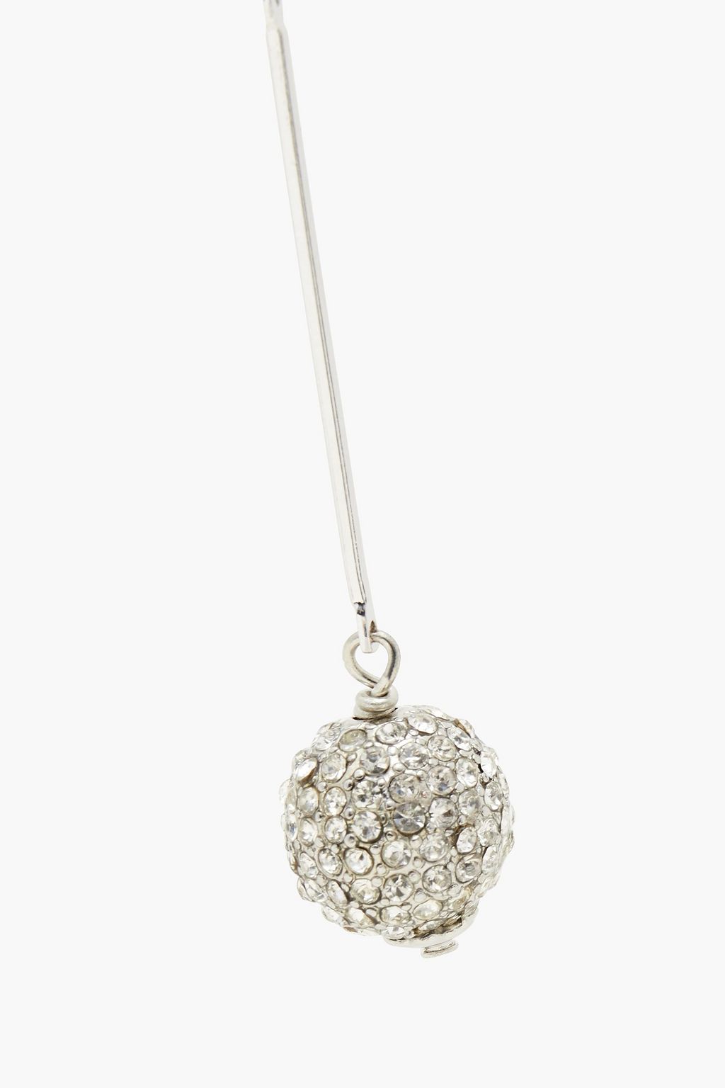 KENNETH JAY LANE Silver-tone crystal earrings