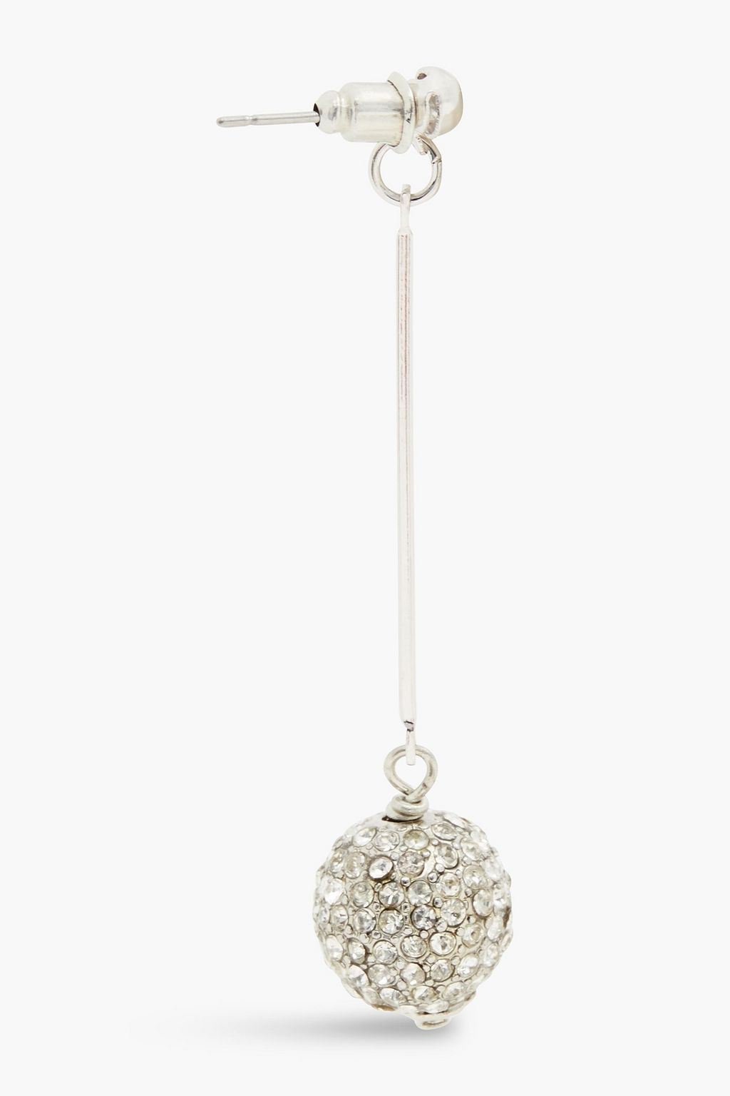 KENNETH JAY LANE Silver-tone crystal earrings