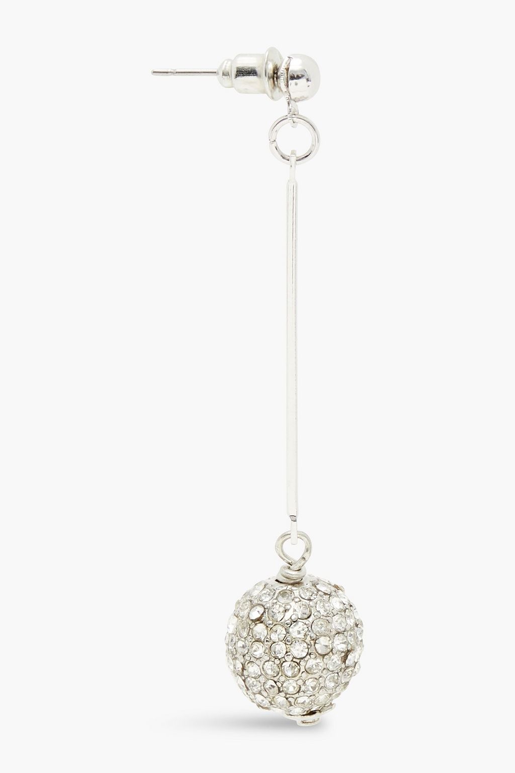 KENNETH JAY LANE Silver-tone crystal earrings