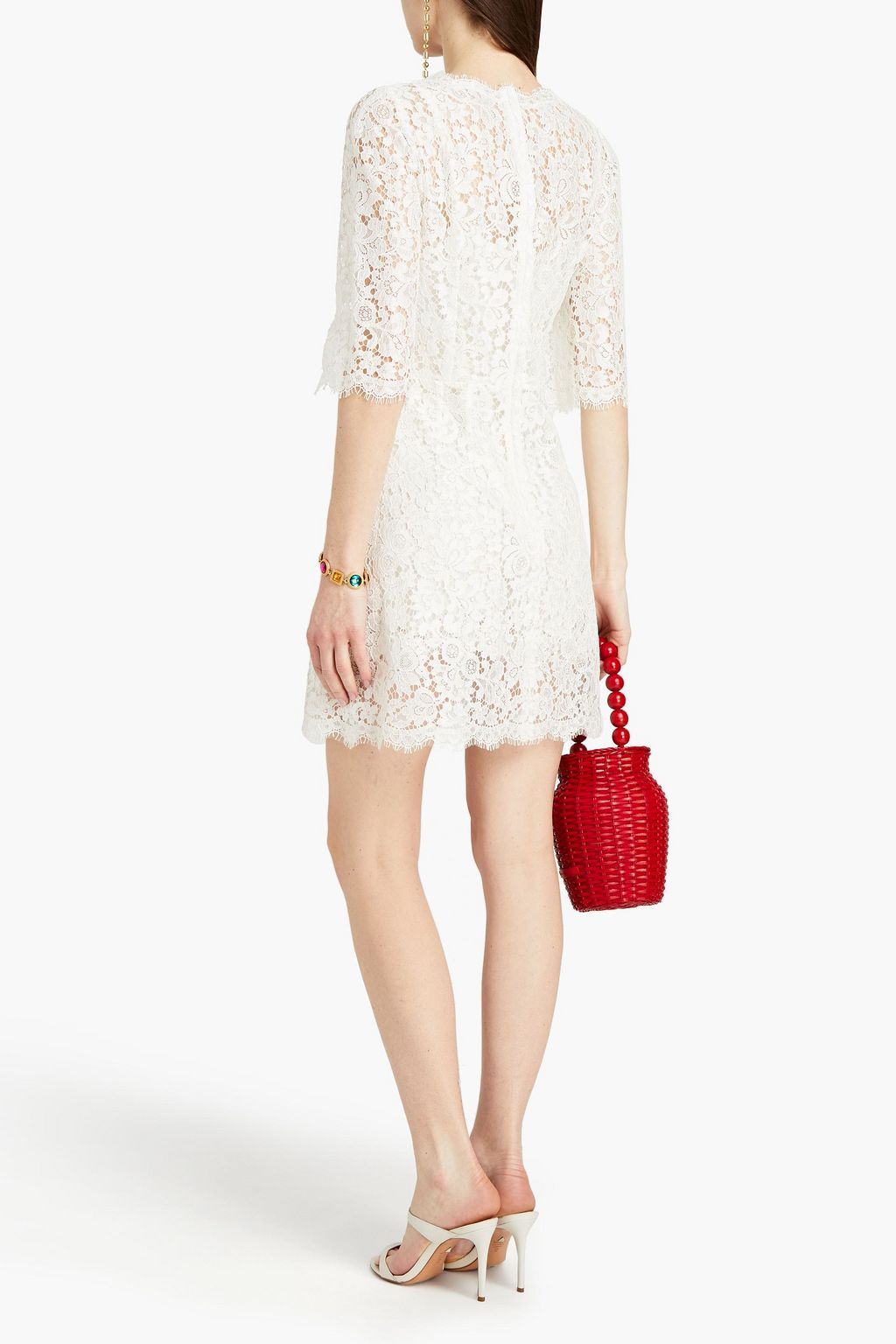 DOLCE&GABBANA コードレース ミニワンピース