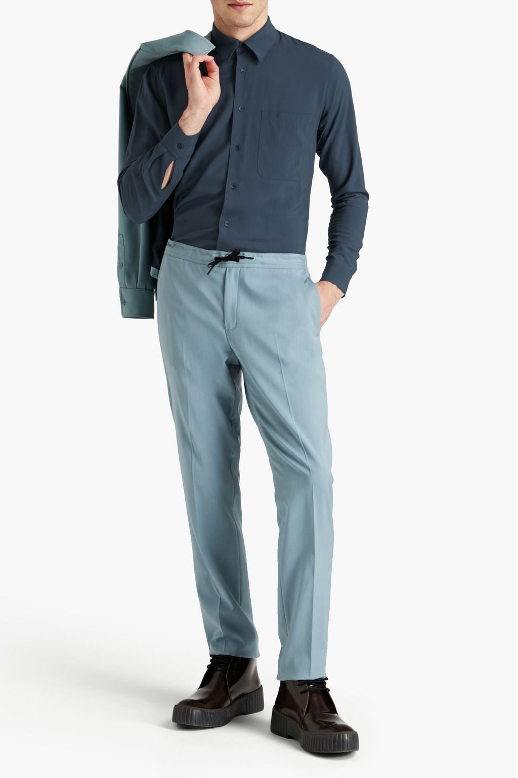 SANDRO Charlie twill shirt