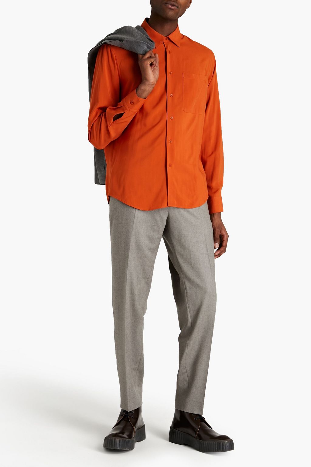 SANDRO Charlie twill shirt