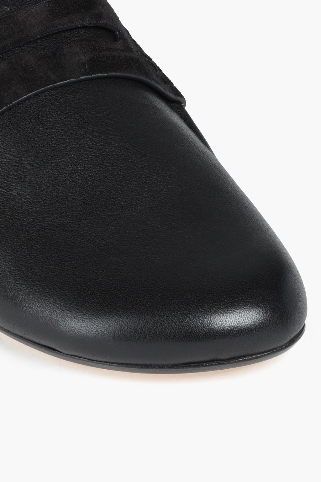 RAG & BONE Ansley suede-trimmed leather slippers