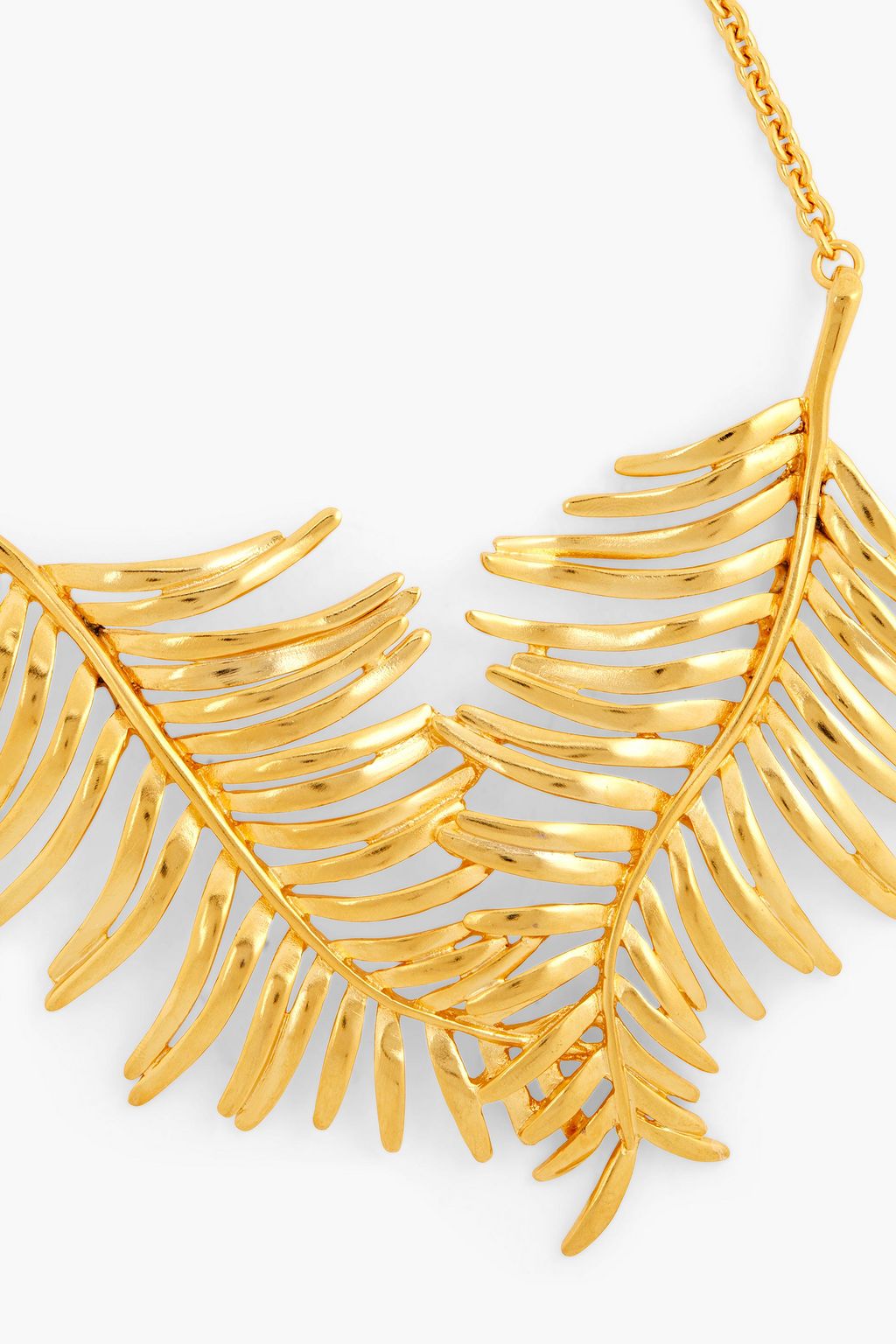 KENNETH JAY LANE 22-karat gold-plated necklace
