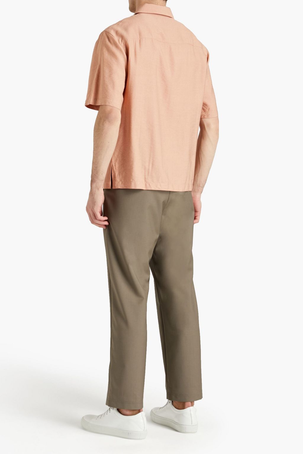 SANDRO Crinkled-twill shirt