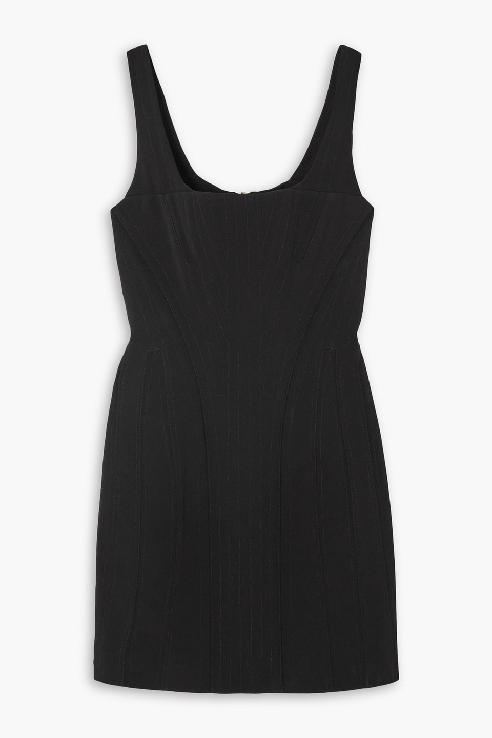 Balmain Crepe Mini Dress In Schwarz