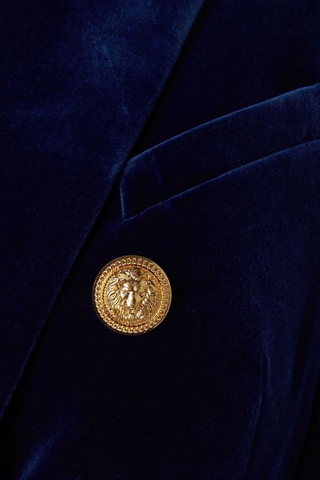 BALMAIN بليزر من قطن المخمل بصفّين من الأزرار