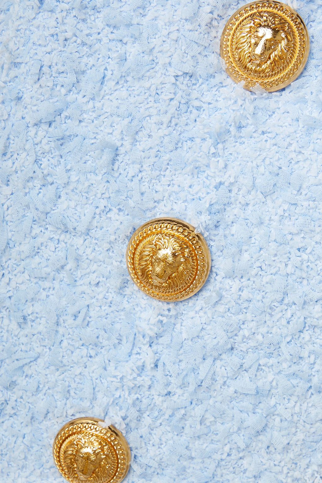 BALMAIN بلوزة من التويد البوكليه مزينة بأزرار