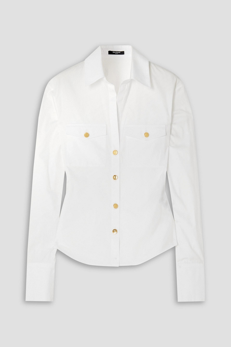 Balmain Cotton-poplin Shirt In White