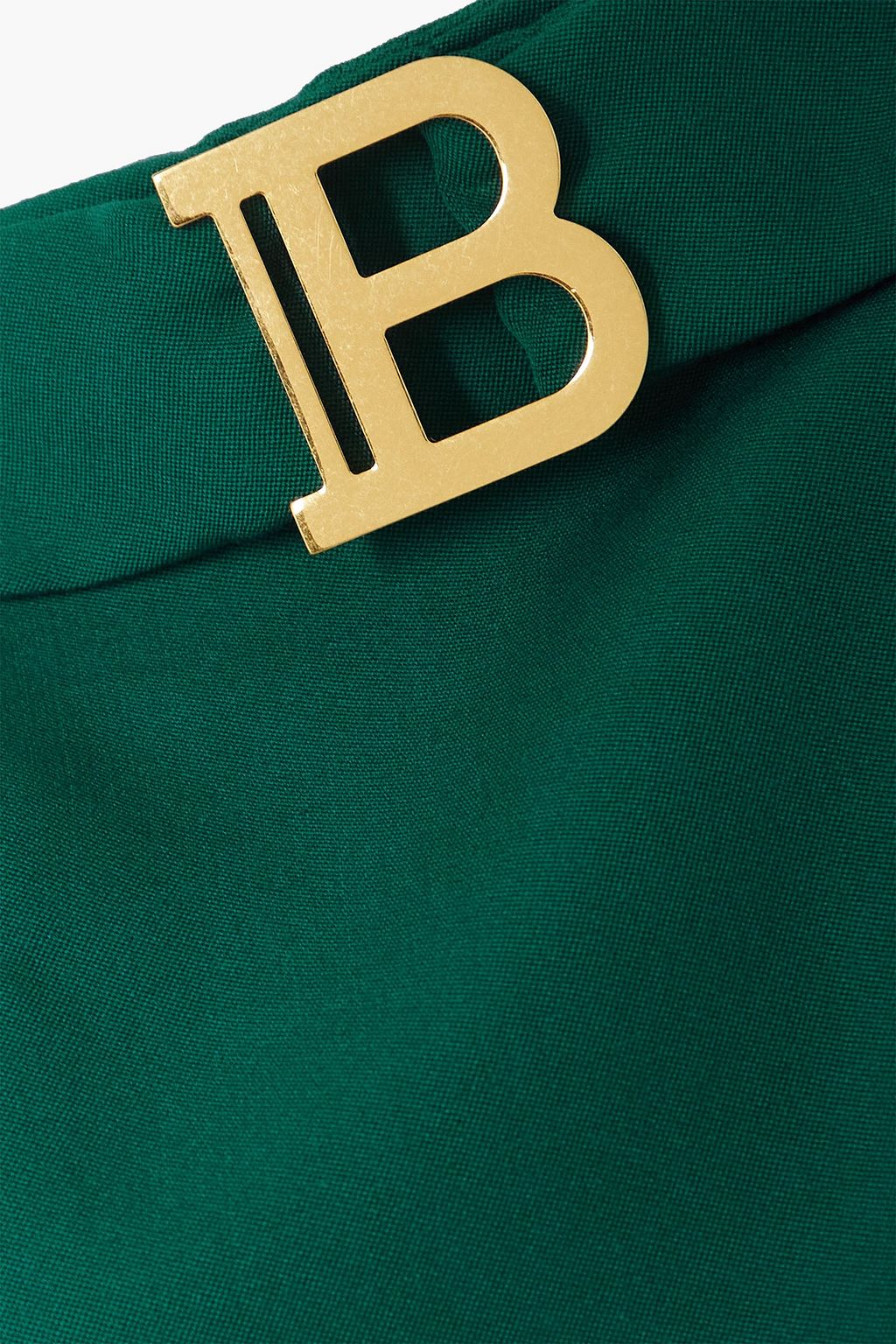 BALMAIN Belted wool mini skirt