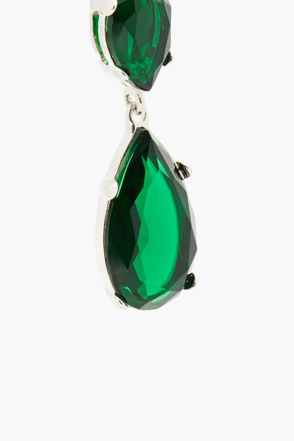 KENNETH JAY LANE Silver-tone crystal earrings