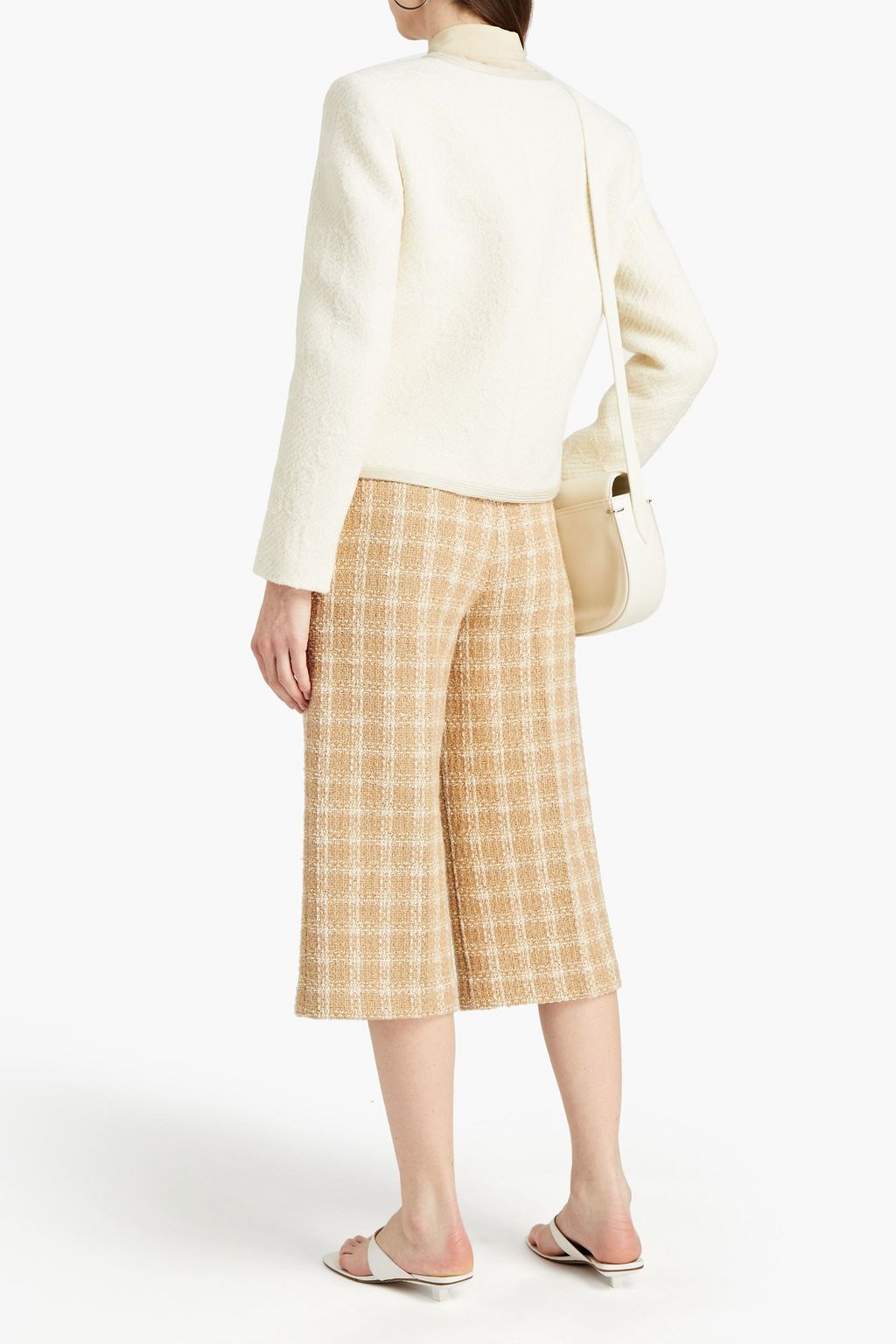 SANDRO Sable wool-blend tweed jacket