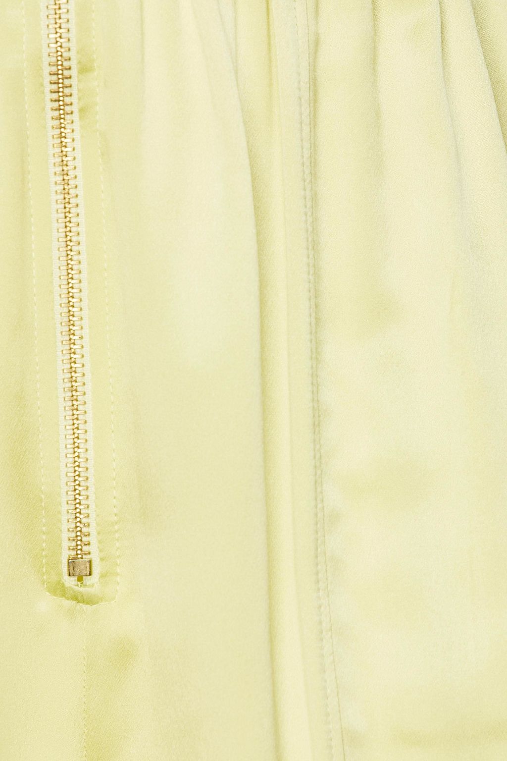 NICHOLAS Gathered silk-satin tapered pants
