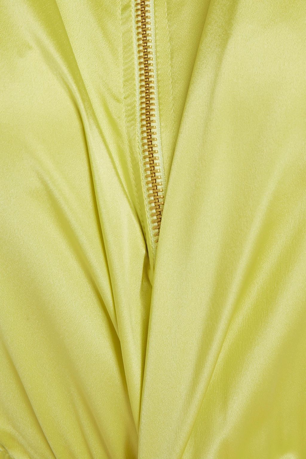 NICHOLAS Cropped silk-satin top