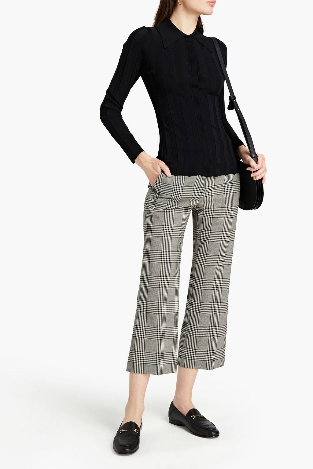 SANDRO Aurel ribbed-knit shirt