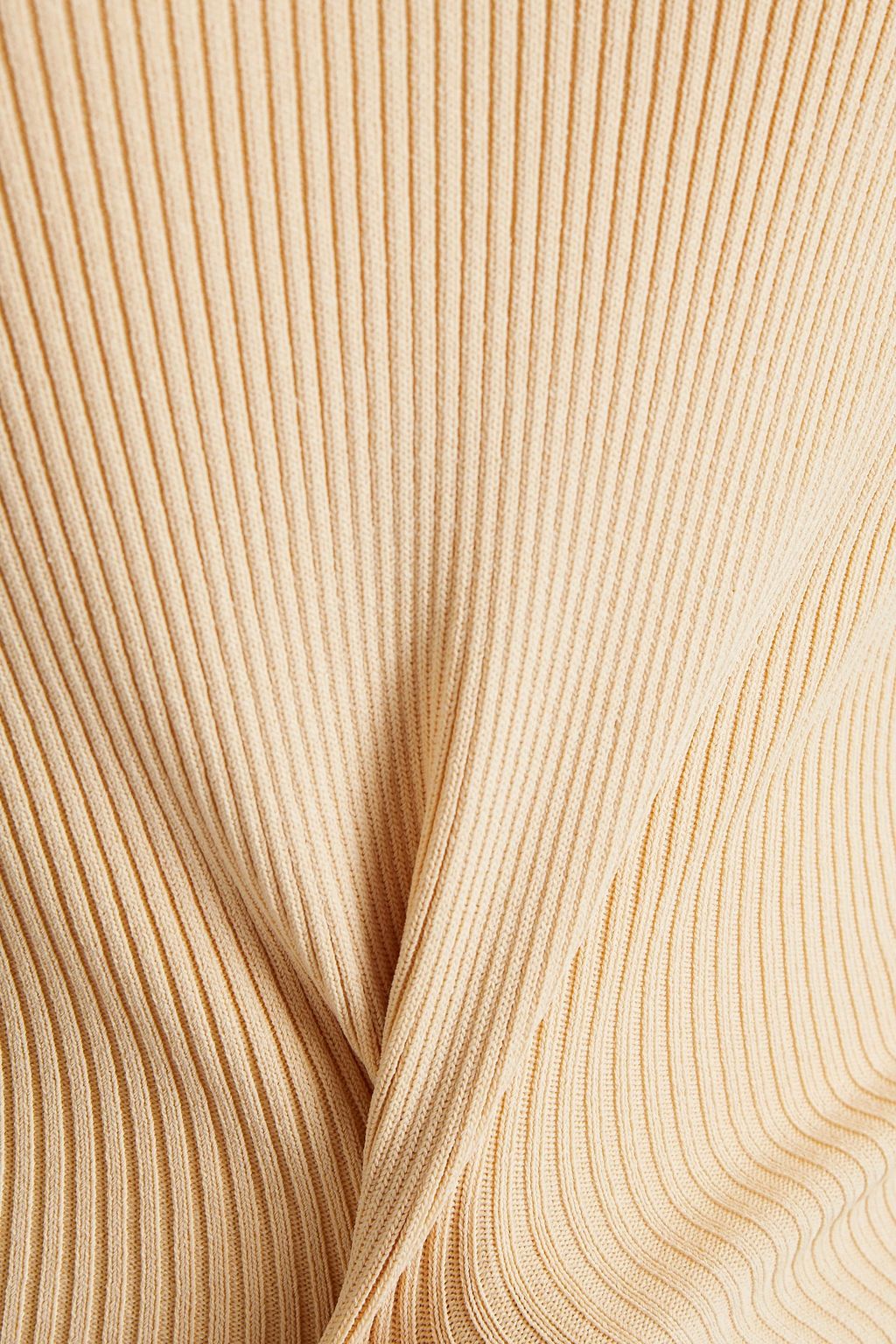 SANDRO Safran ribbed-knit top