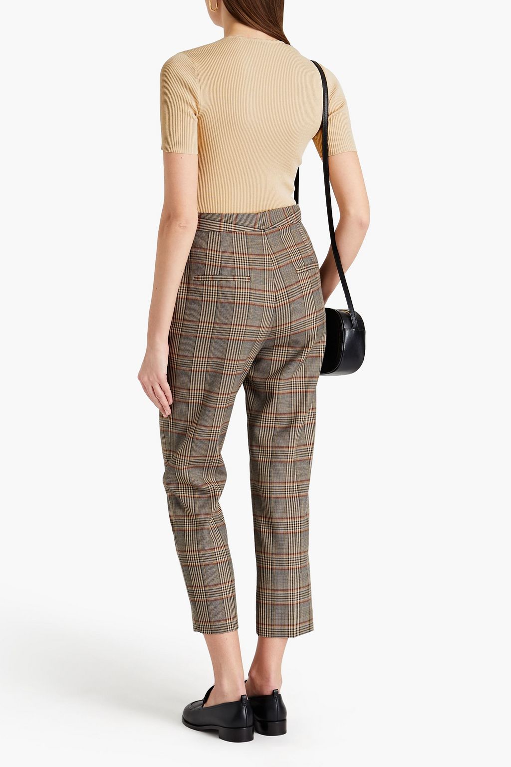 SANDRO Safran ribbed-knit top