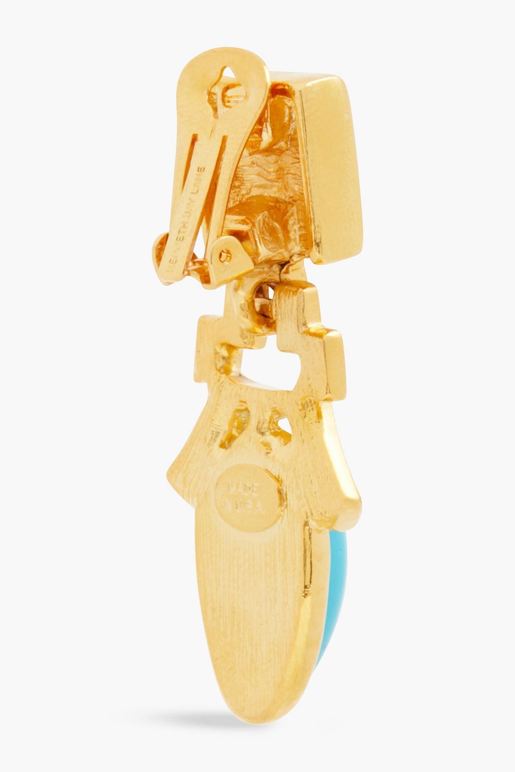 KENNETH JAY LANE Gold-tone, crystal and stone earrings