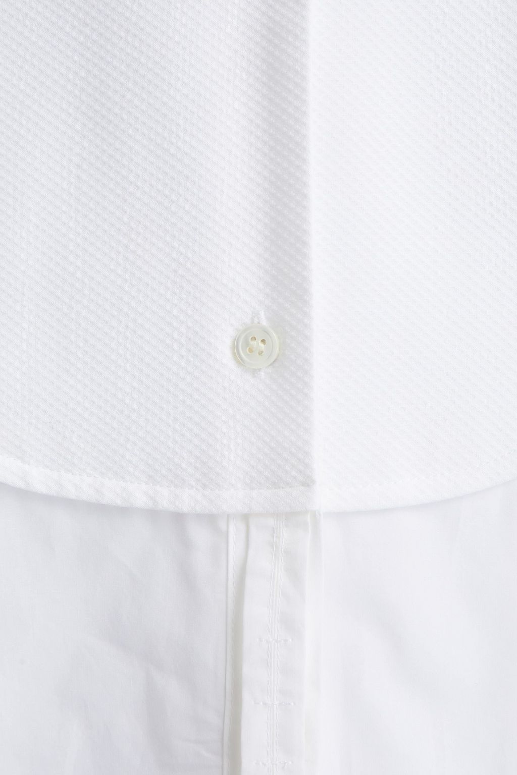 JW ANDERSON Piqué-paneled cotton-poplin shirt