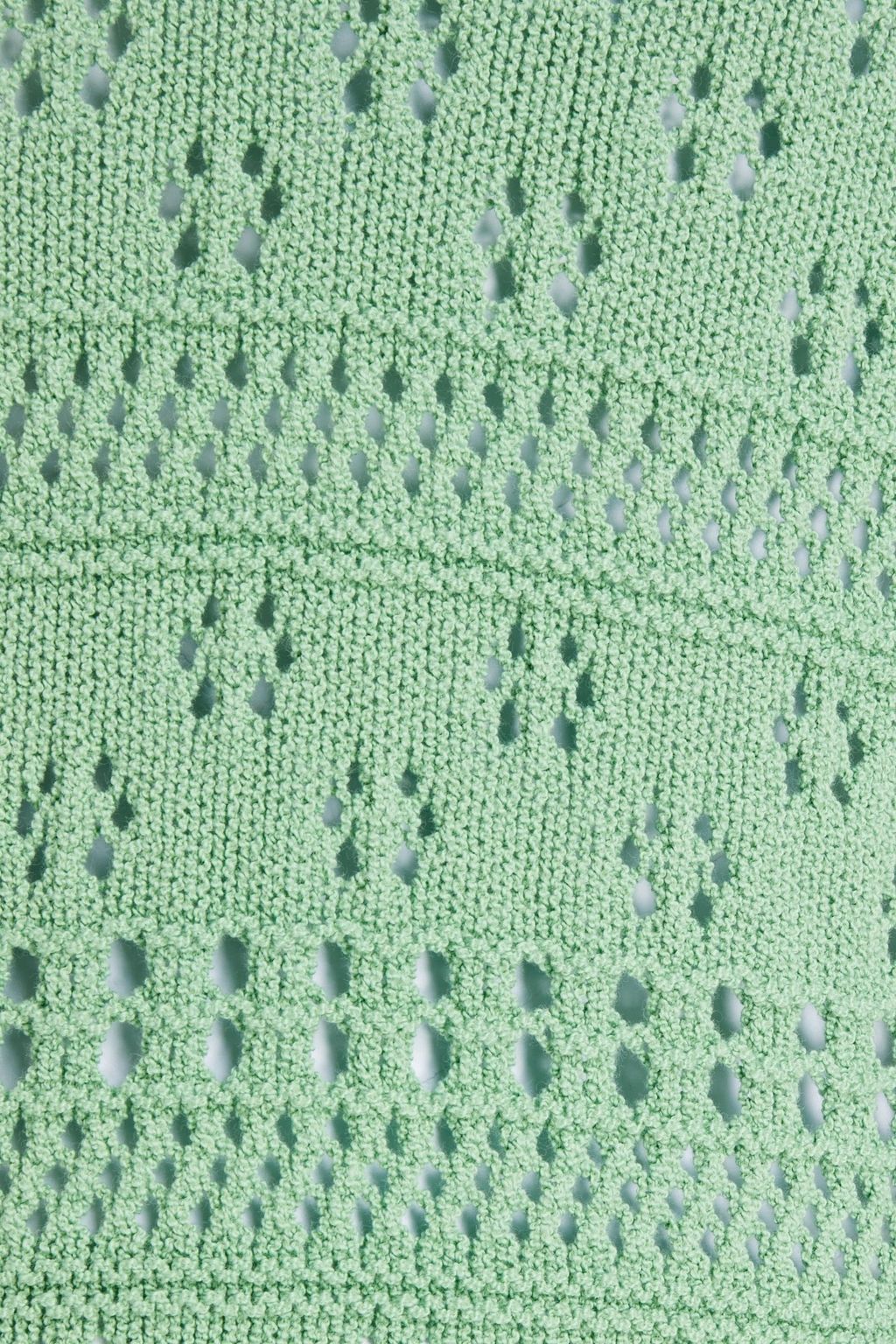 SANDRO Joe pointelle-knit cotton-blend top