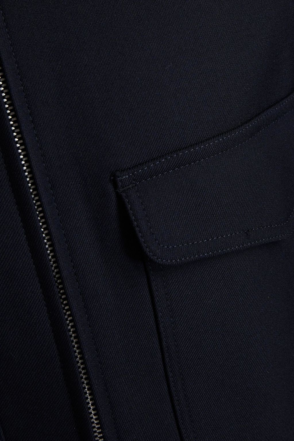 SANDRO Aviator wool-blend twill jacket
