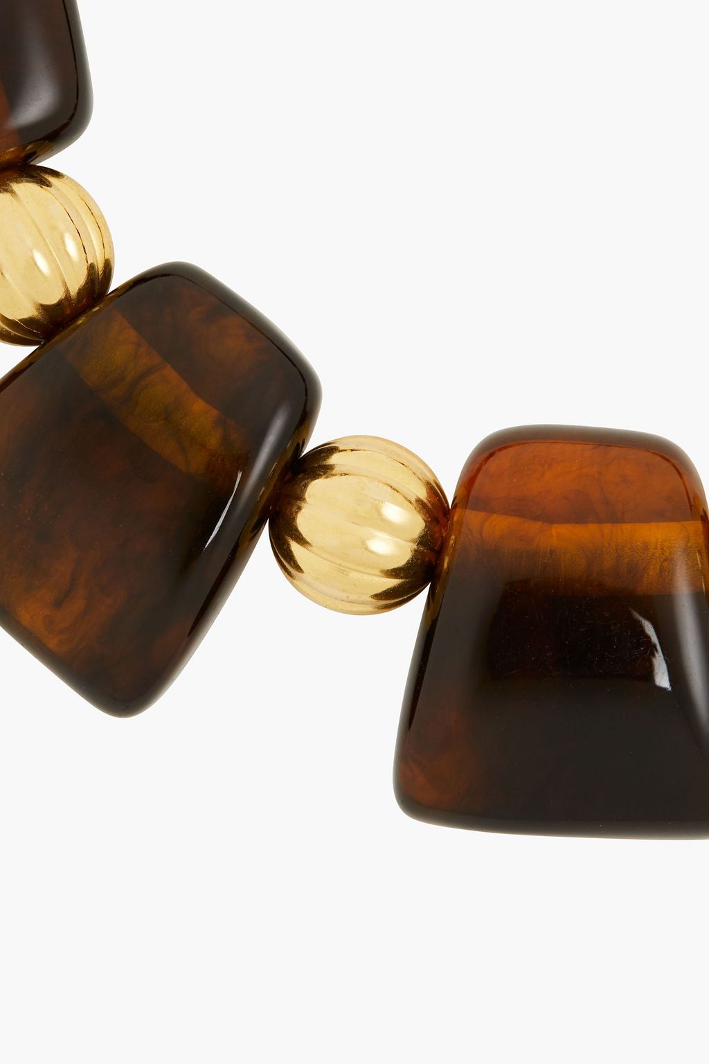 KENNETH JAY LANE Gold-plated stone necklace