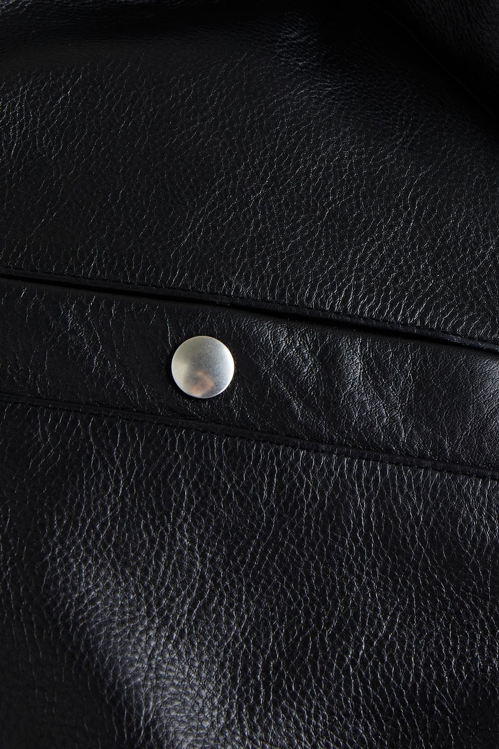 SANDRO Textured-leather bomber jacket