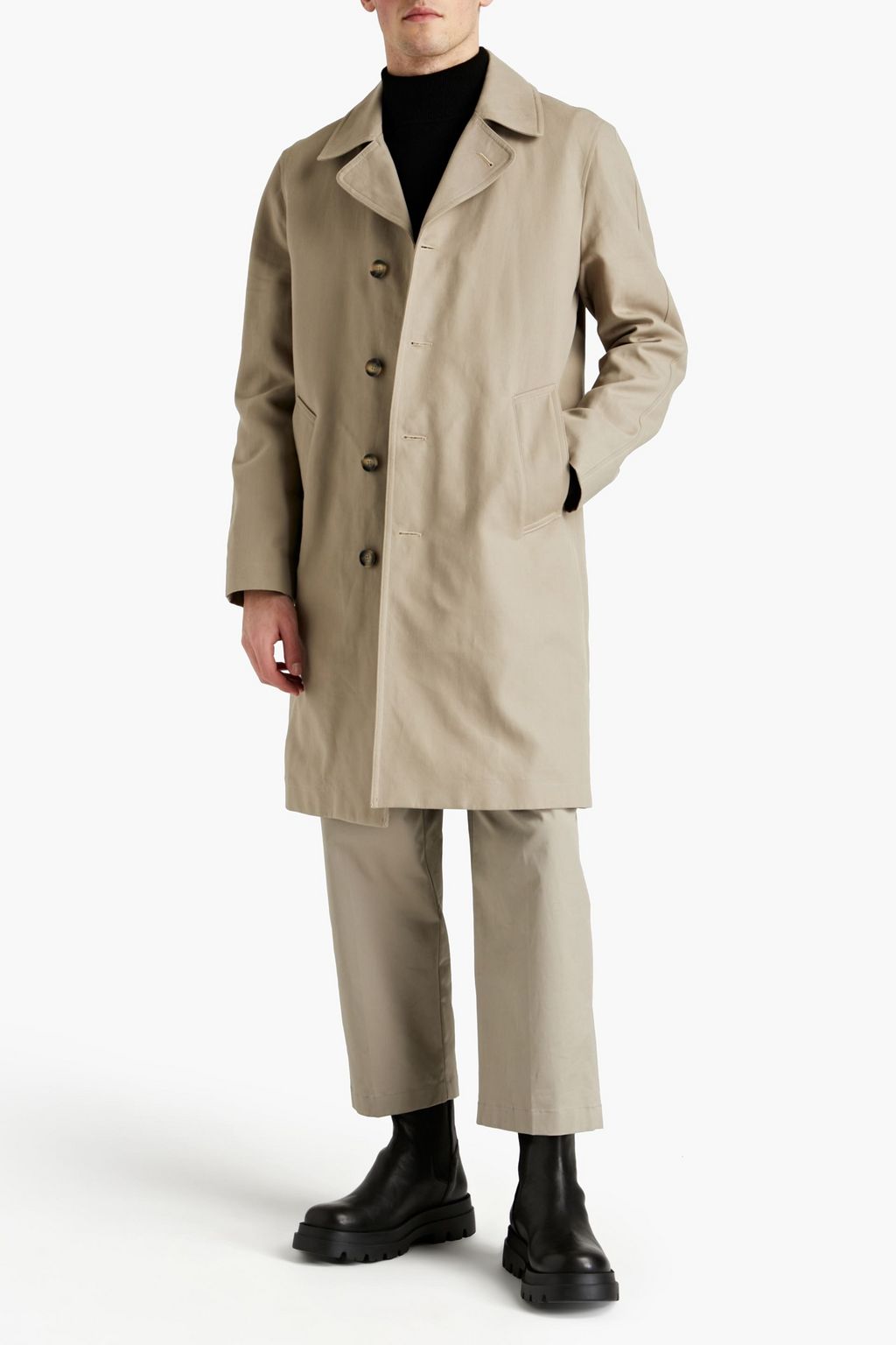 SANDRO Camden cotton-gabardine coat