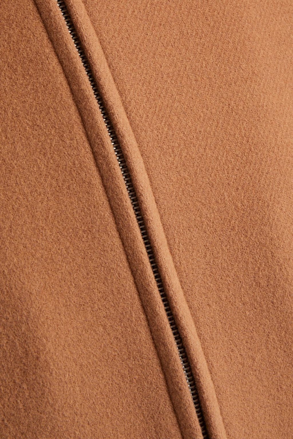 SANDRO Brushed wool-blend felt zip-up jacket