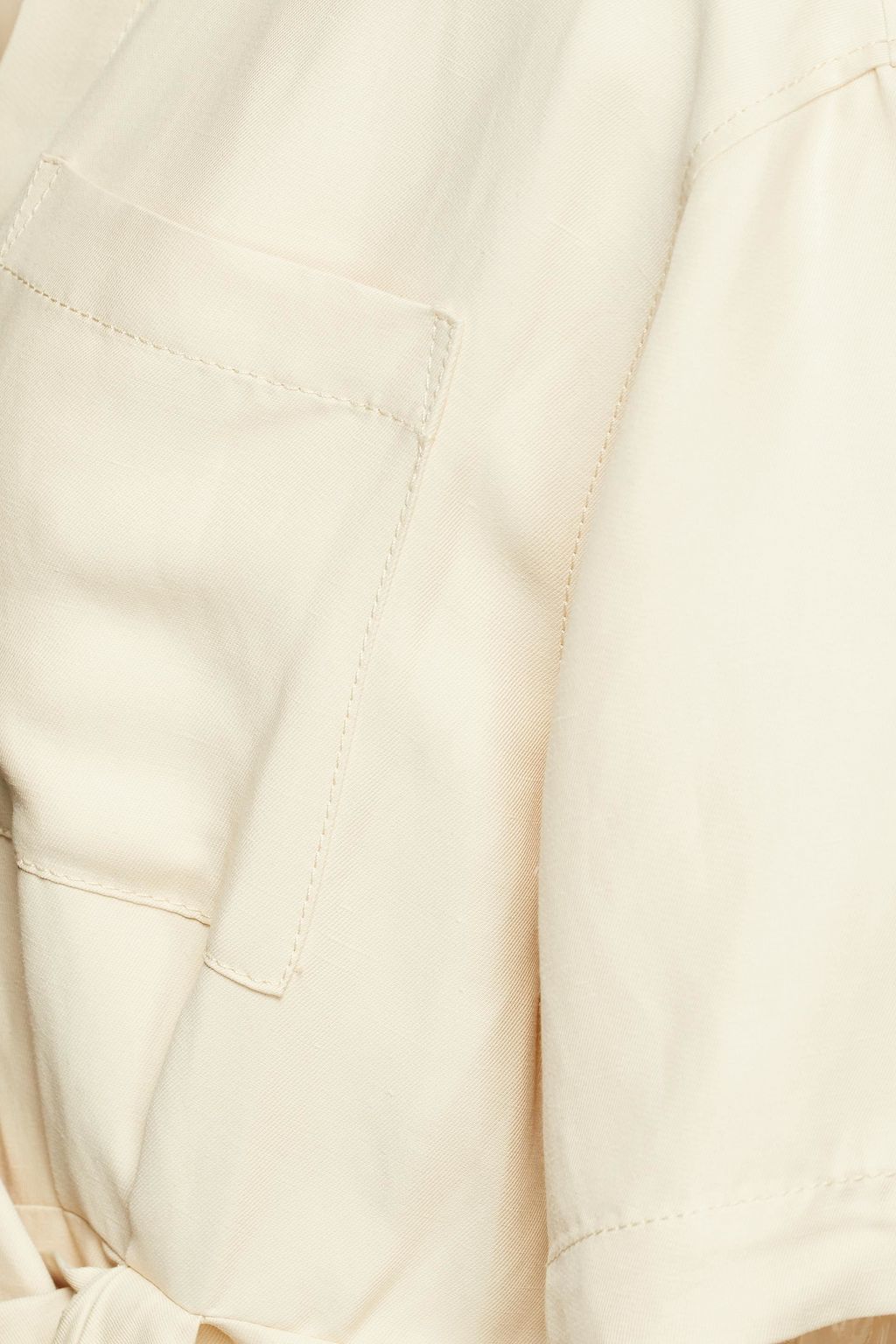 SANDRO Draped twill mini dress