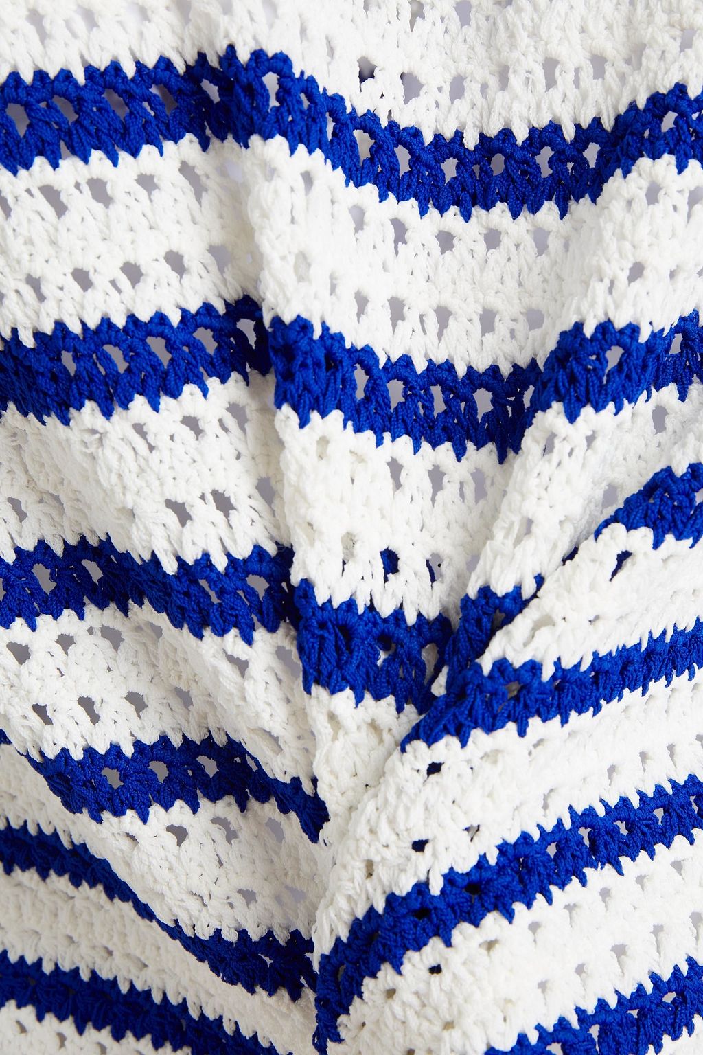 SANDRO Elise striped crochet-knit sweater