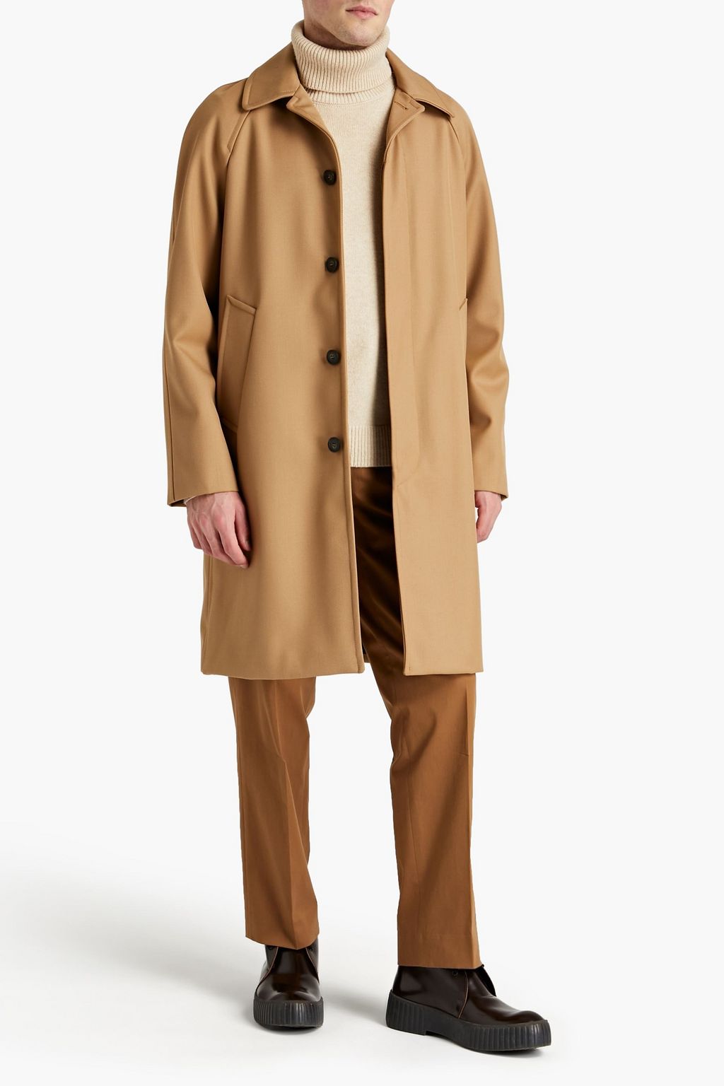 SANDRO Mantel aus Gabardine aus einer Wollmischung