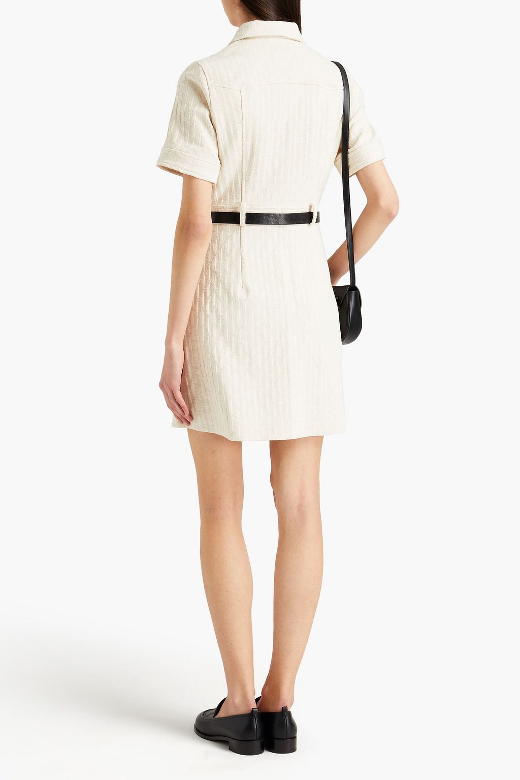 SANDRO Cotton-jacquard mini dress