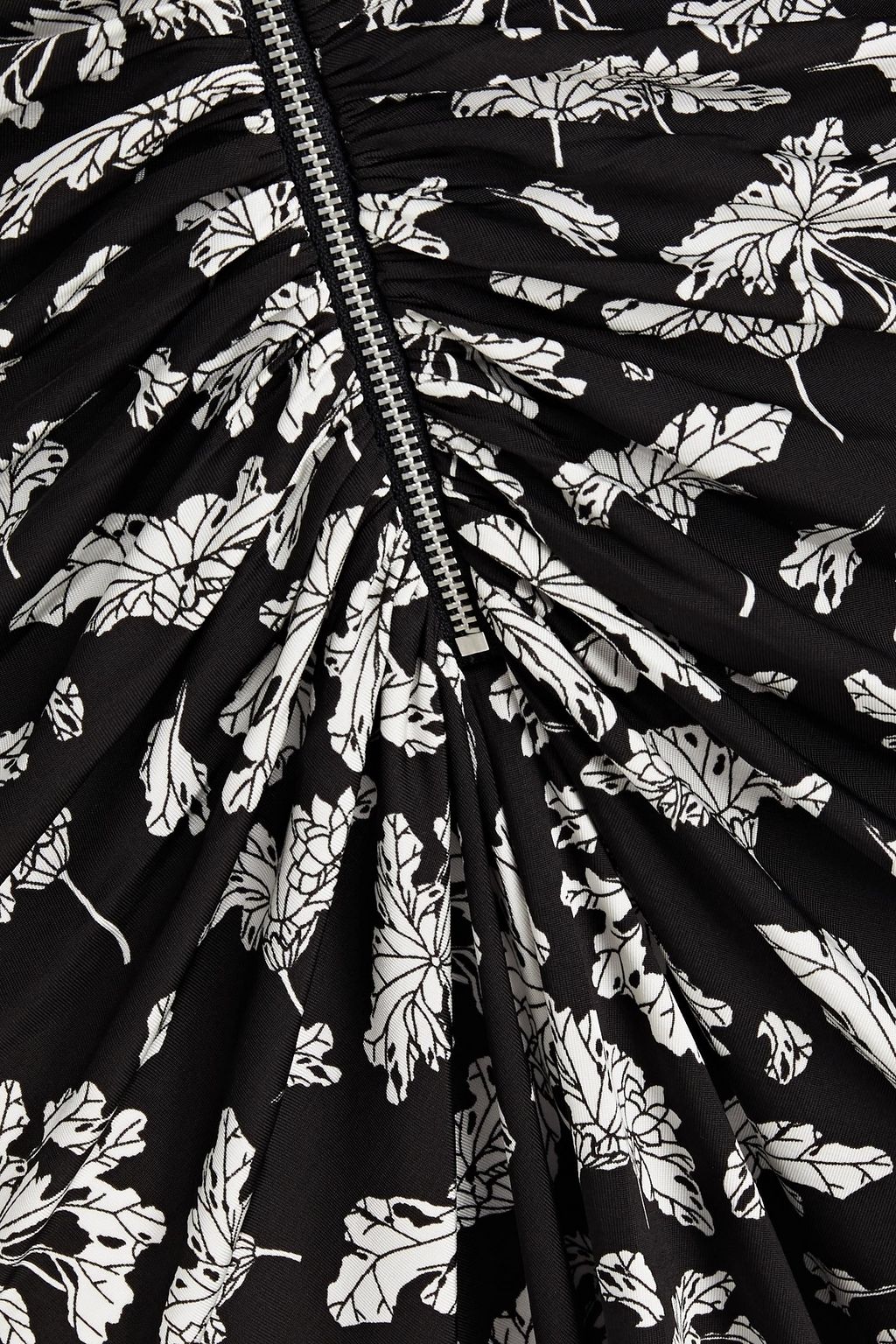 RAG & BONE Sabine 루쉬 장식 플로럴 프린트 스트레치 저지 스커트