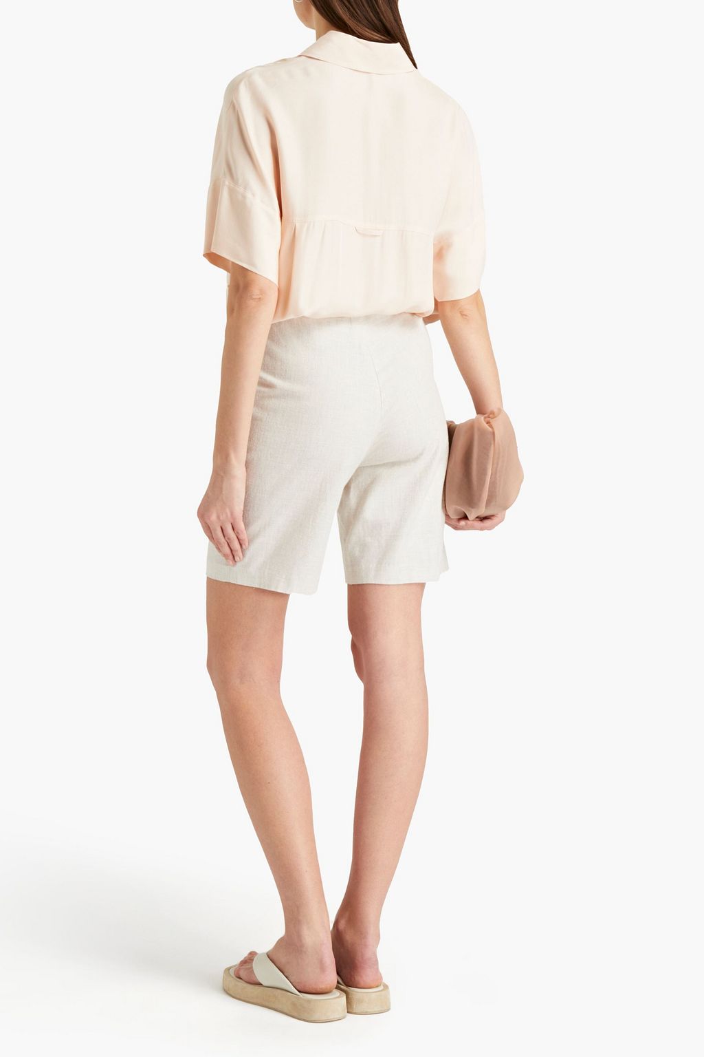 VINCE. Silk-blend twill shirt