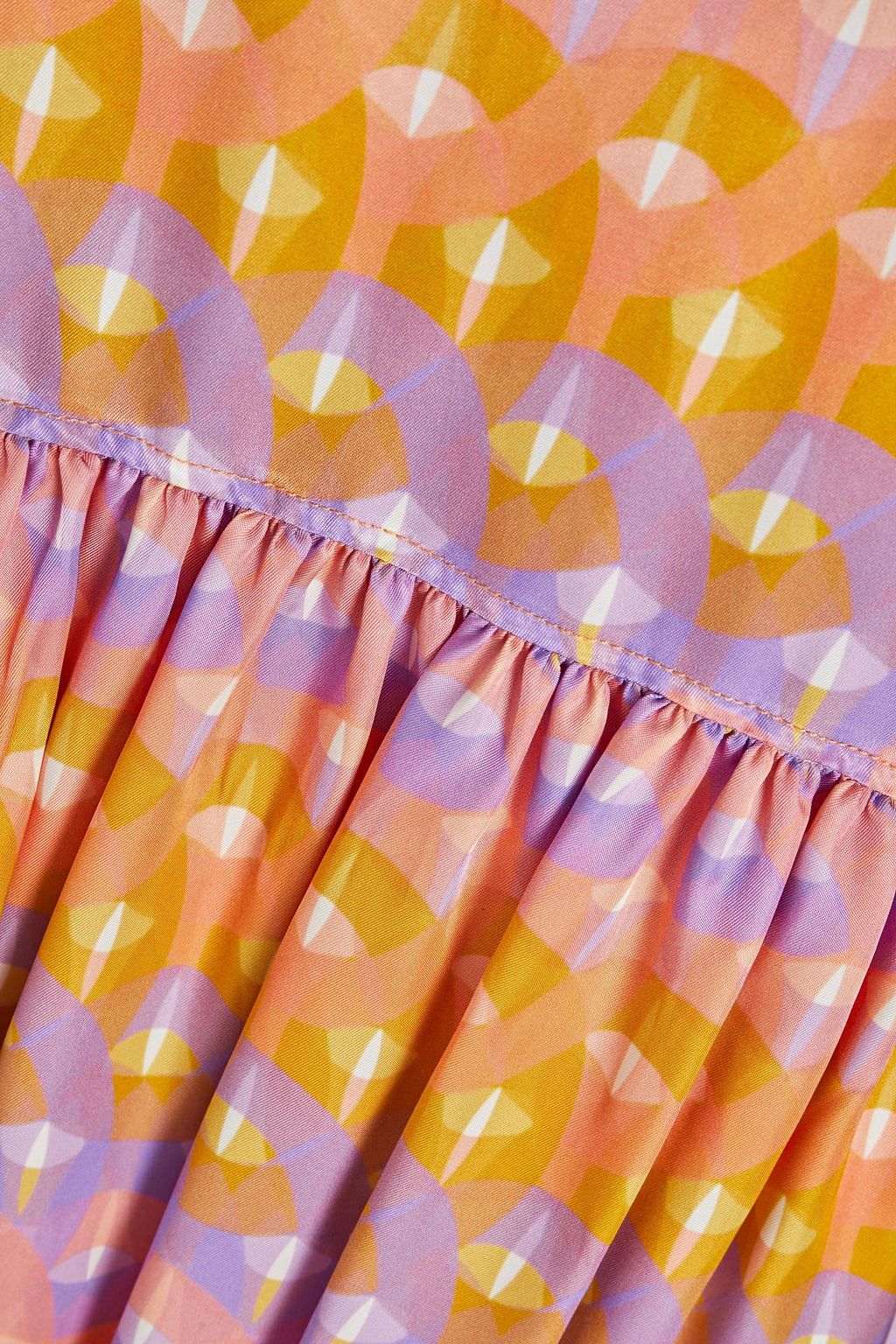 SANDRO Printed satin-twill midi skirt