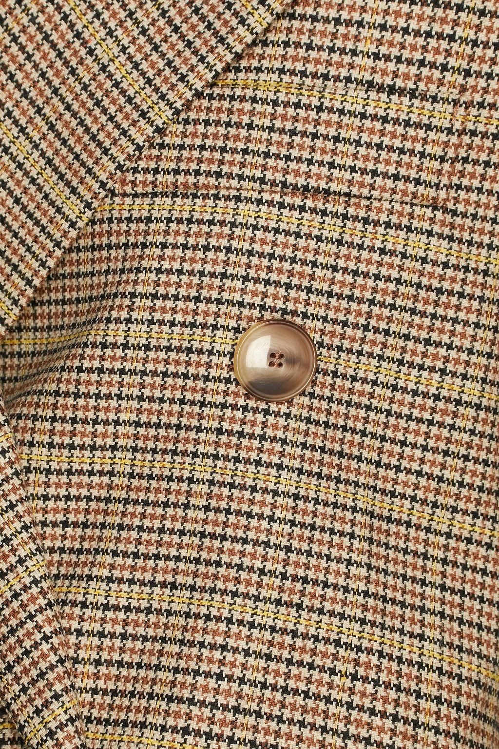 NANUSHKA Cropped double-breasted flannel blazer