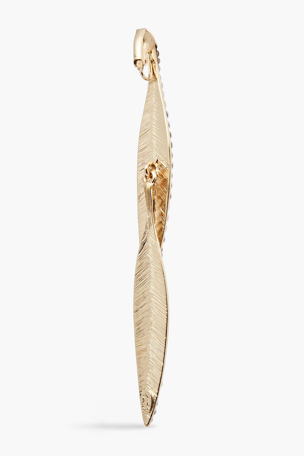 KENNETH JAY LANE Gold-tone crystal clip earrings