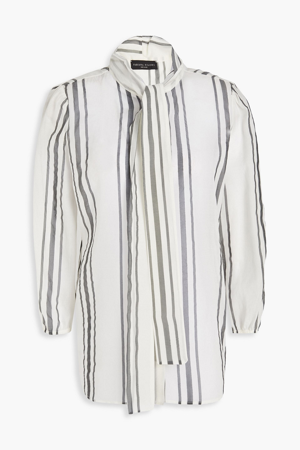 Fabiana Filippi Woman Striped Silk-chiffon Blouse Ivory Size 44