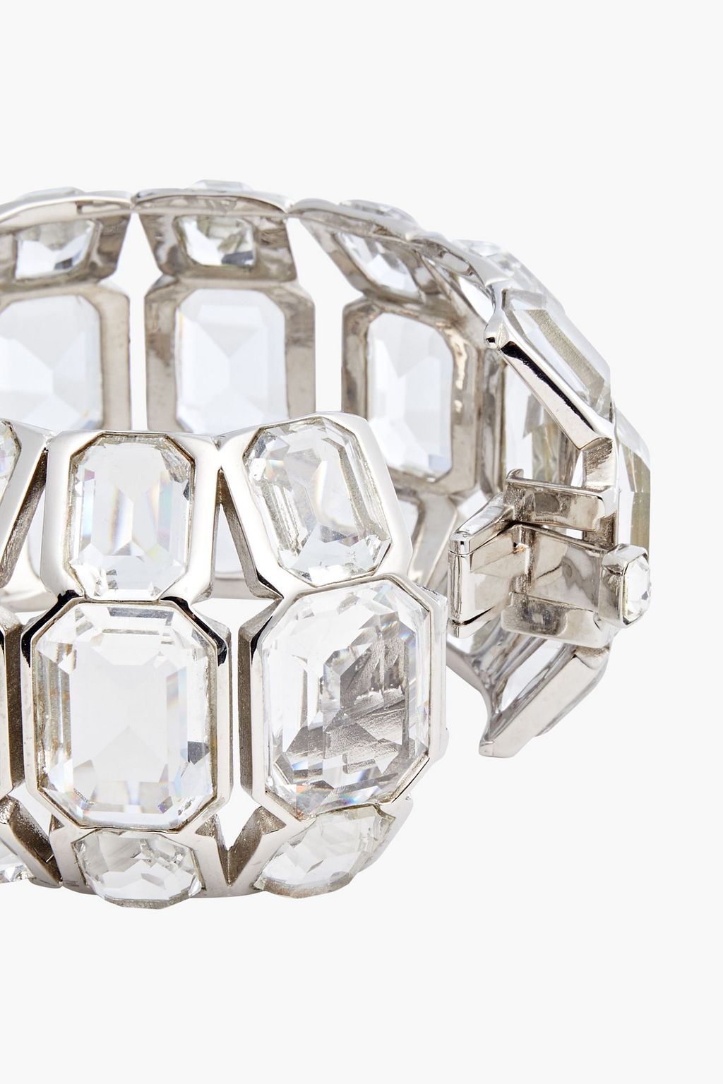 MCQUEEN Silver-tone crystal cuff
