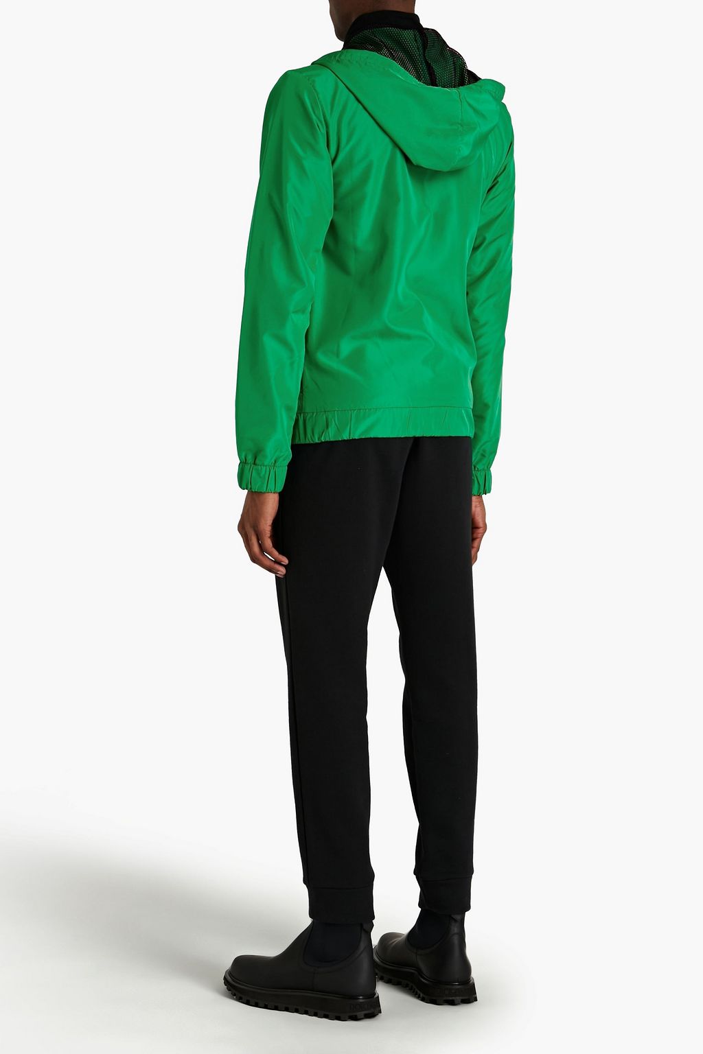 DOLCE & GABBANA Logo-appliquéd shell hooded track jacket