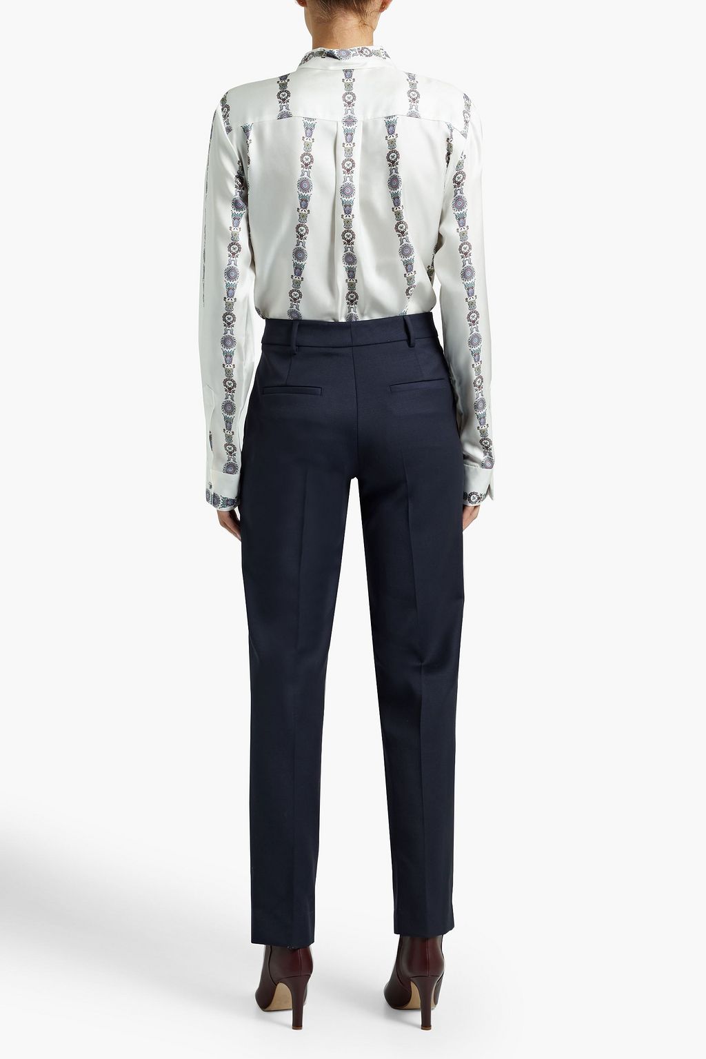 GABRIELA HEARST Henri printed silk satin-twill blouse
