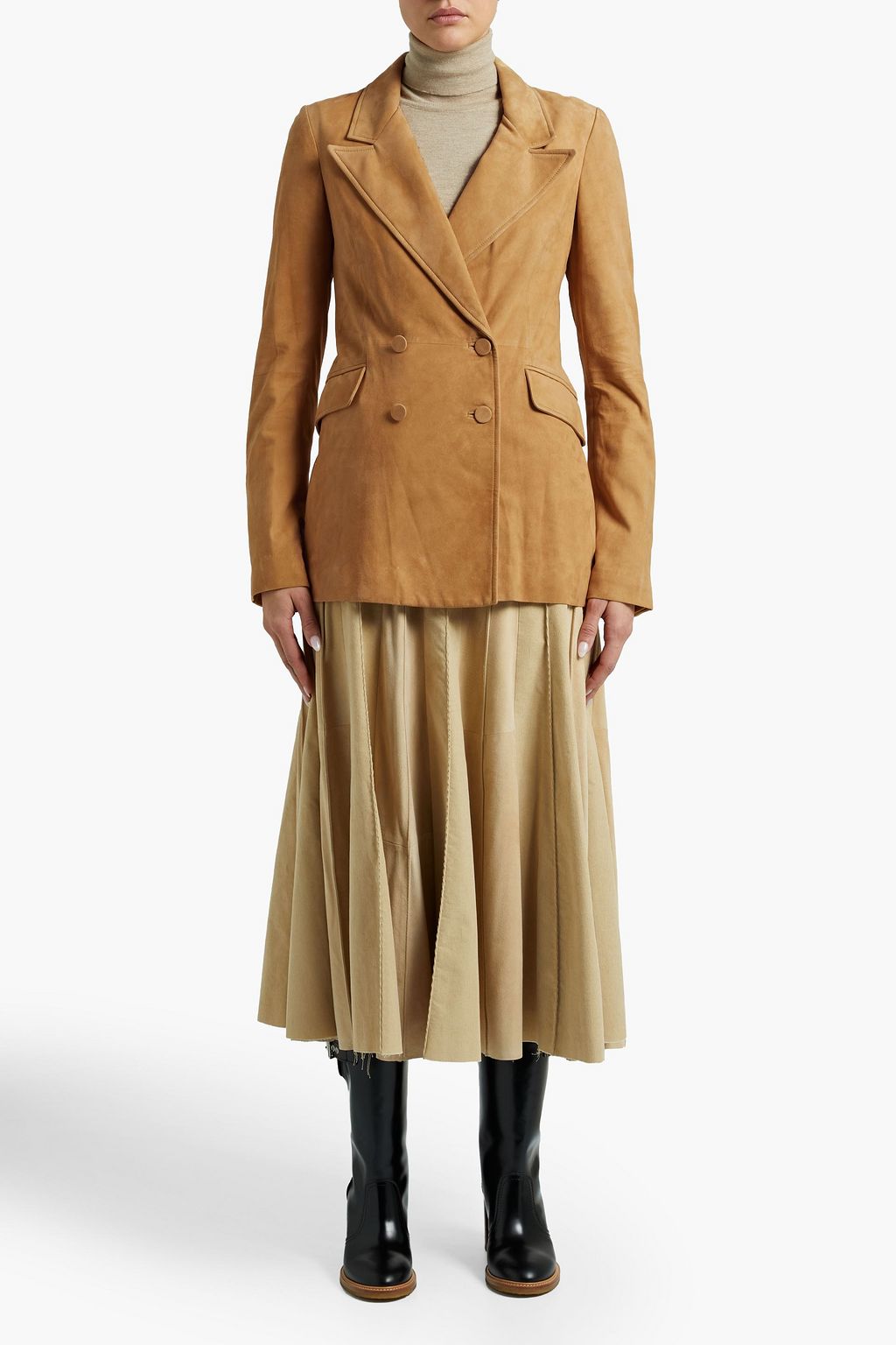 GABRIELA HEARST Angela double-breasted suede blazer