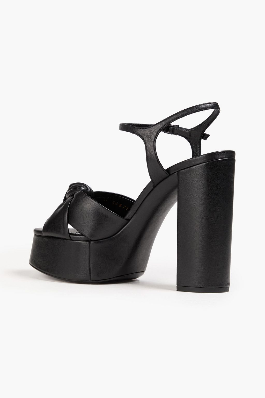 SAINT LAURENT Bianca knotted leather platform sandals