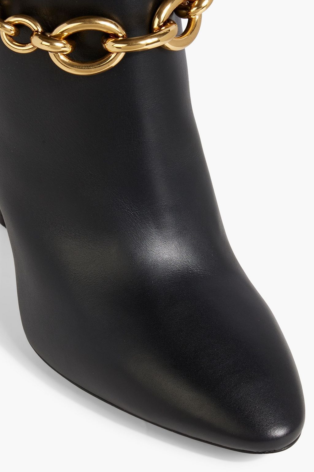 SAINT LAURENT Maillon chain-embellished leather knee boots