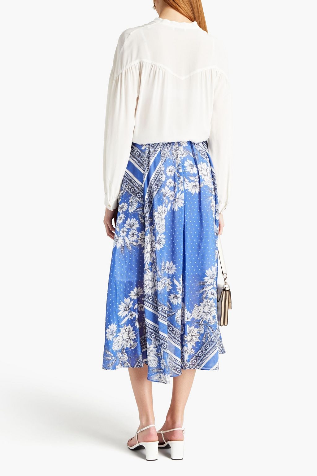 SANDRO Annaelle silk crepe de chine top