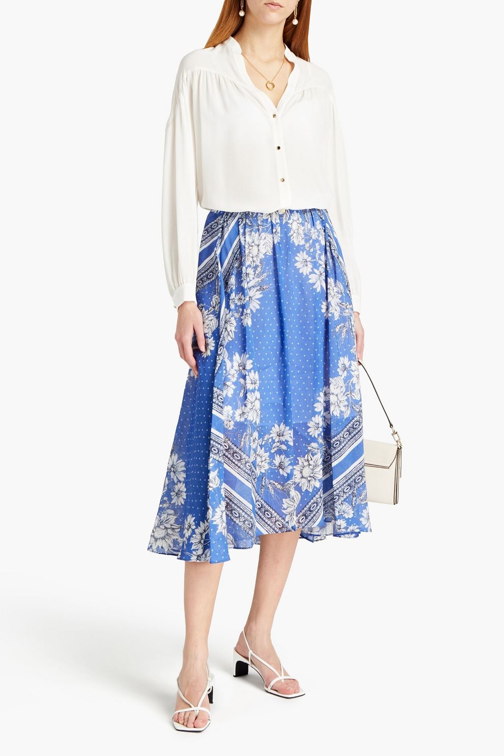 SANDRO Annaelle silk crepe de chine top