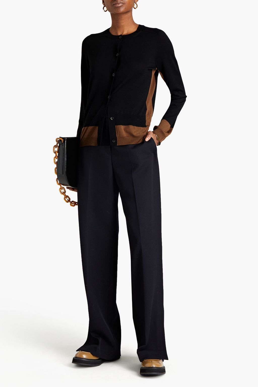 MARNI Two-tone wool cardigan
