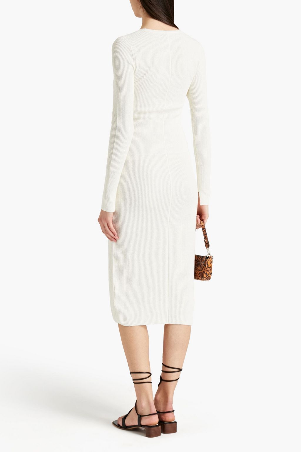 RAG & BONE Sunny ribbed cotton-blend midi dress