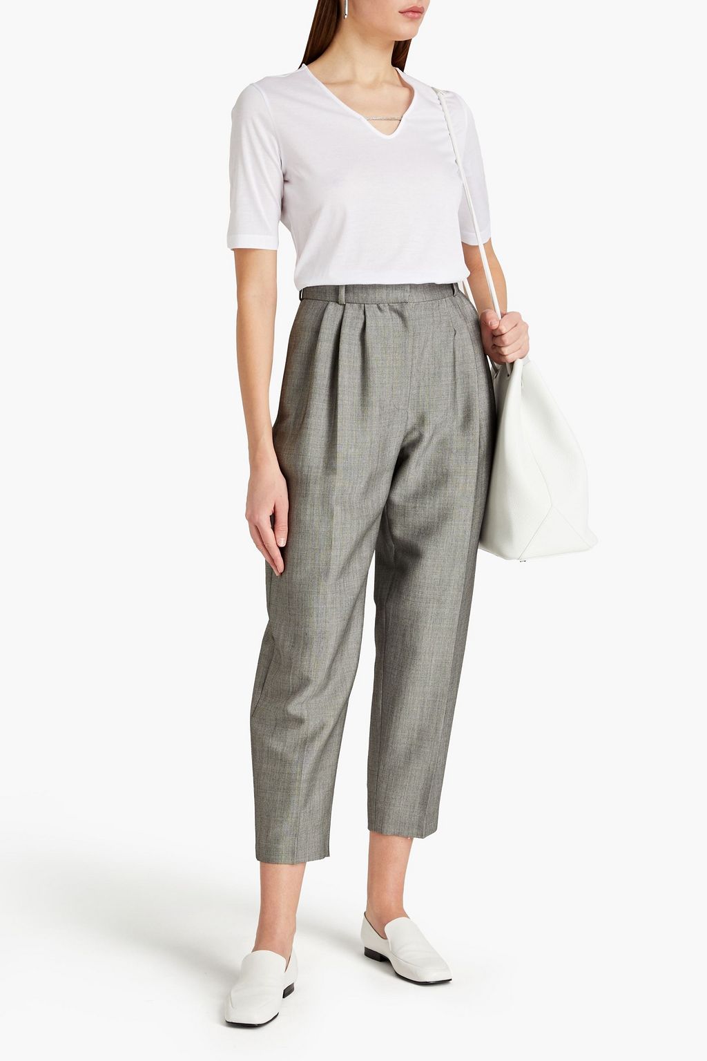 FABIANA FILIPPI Bead-embellished cotton-jersey top